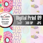 Donut Digital Print Download for Scrapbooking or Digital Print for Soap Wrapper Labels